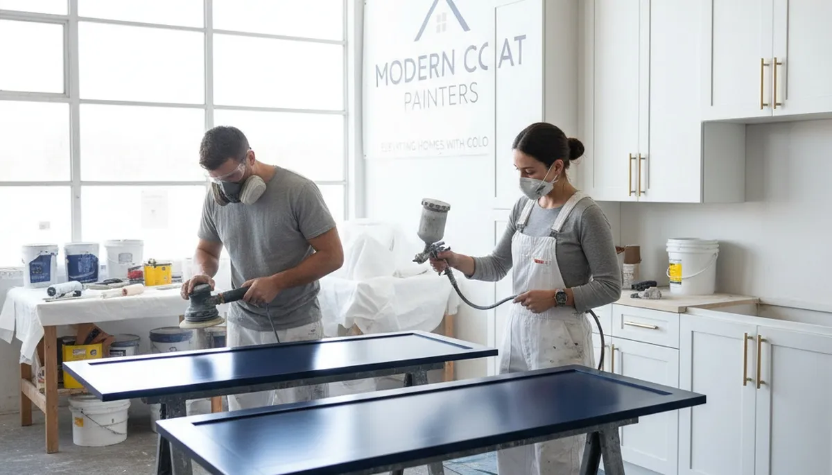 Cabinet painting in Houston, TX by Houston Paint Pros for durable, humidity-resistant finishes