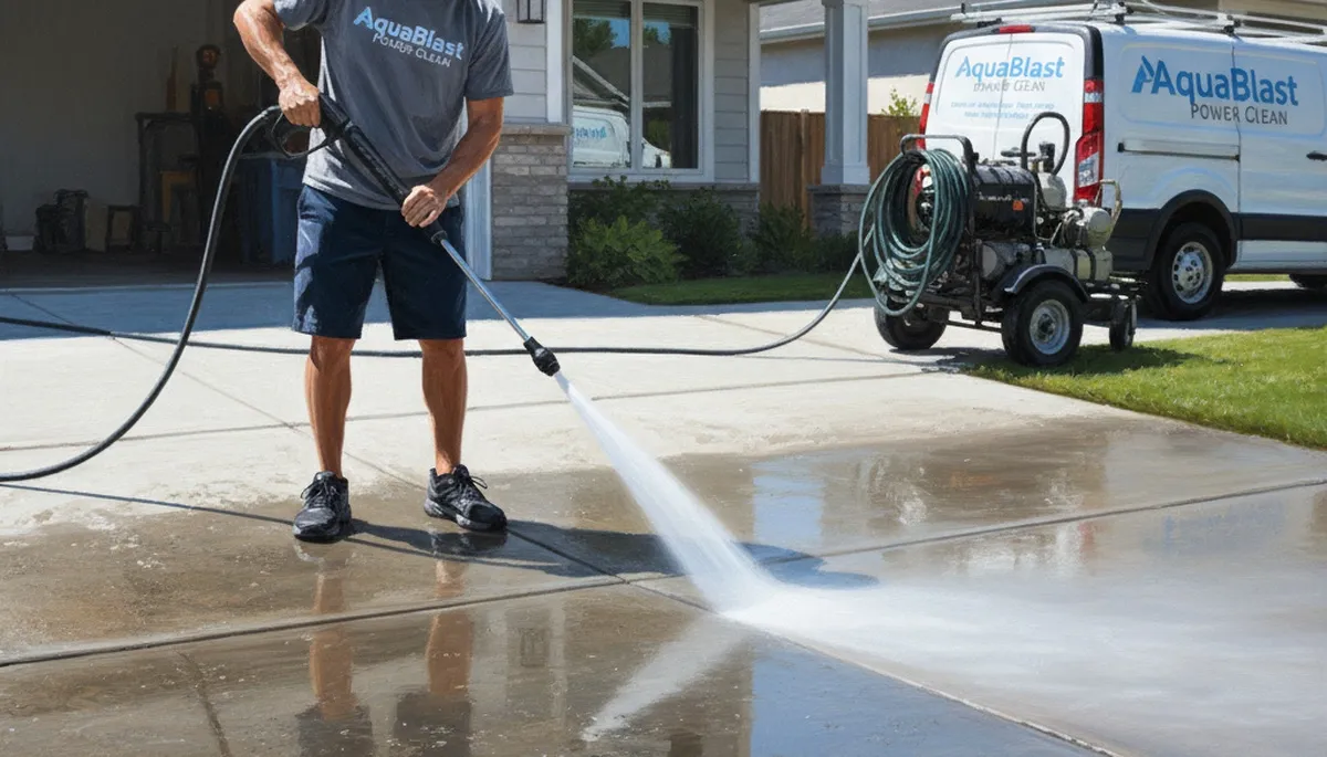 Houston, TX concrete pressure cleaning for driveways, patios, and walkways by Houston Paint Pros